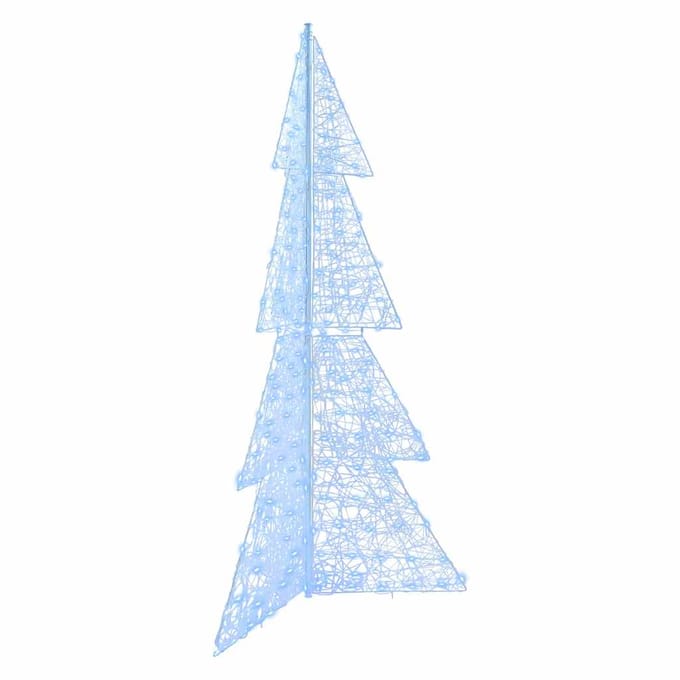 vidaXL Kerstboom 240 LED's Koud Wit 180 cm Acryl
