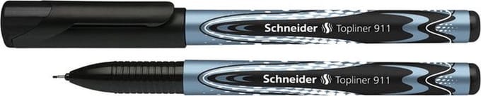 Fineliner schneider topliner 911 0.4mm zwart | 10 stuks