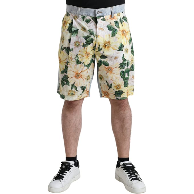 Bloemenprint Korte Broek Middellengte