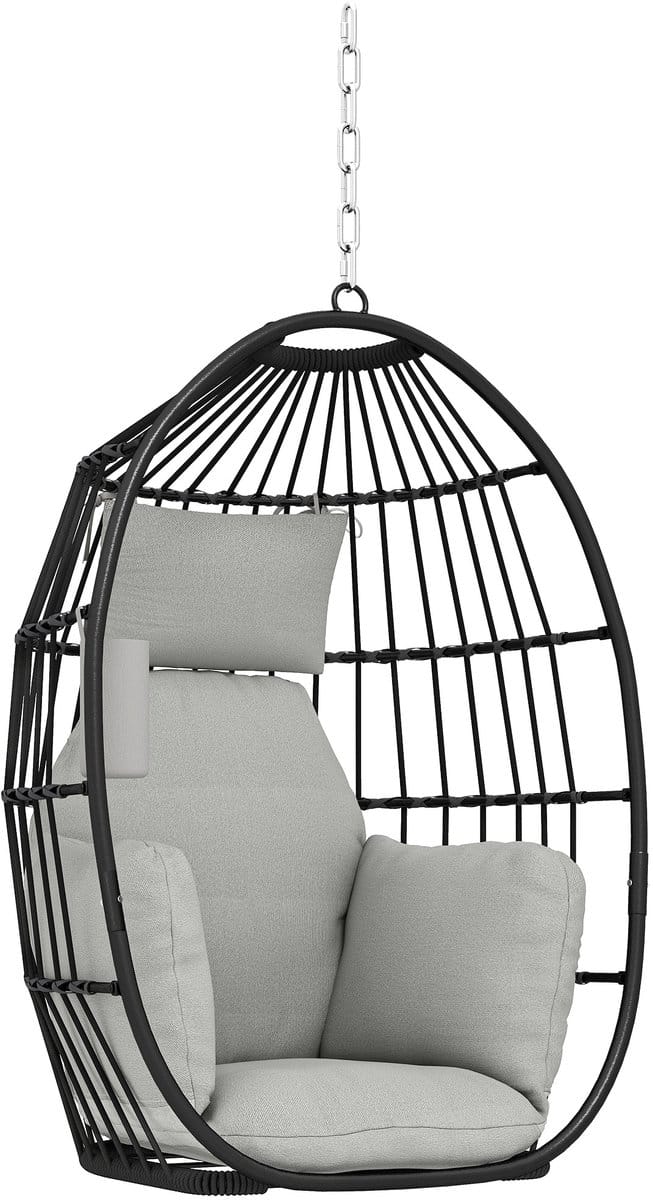 Outsunny schommelstoel - Staal - 75x62x107cm - Donkergrijs