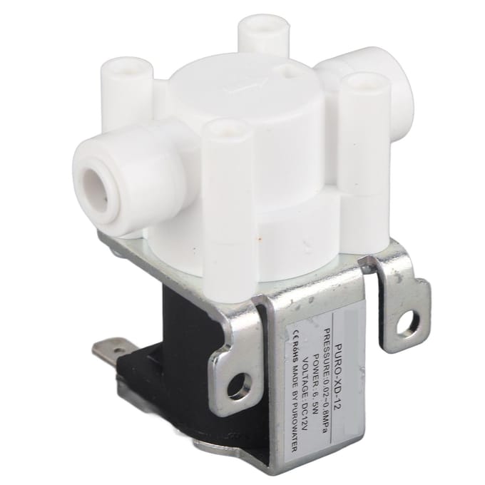 Électrovanne magnétique pour purificateur d'eau, 1 pièce, DC 12 V, connexion rapide, normalement fermée