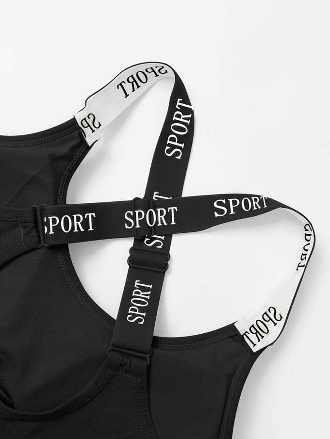 Livé® Zwart Naadloze Sportbeha Dames – Ademend Medium Support