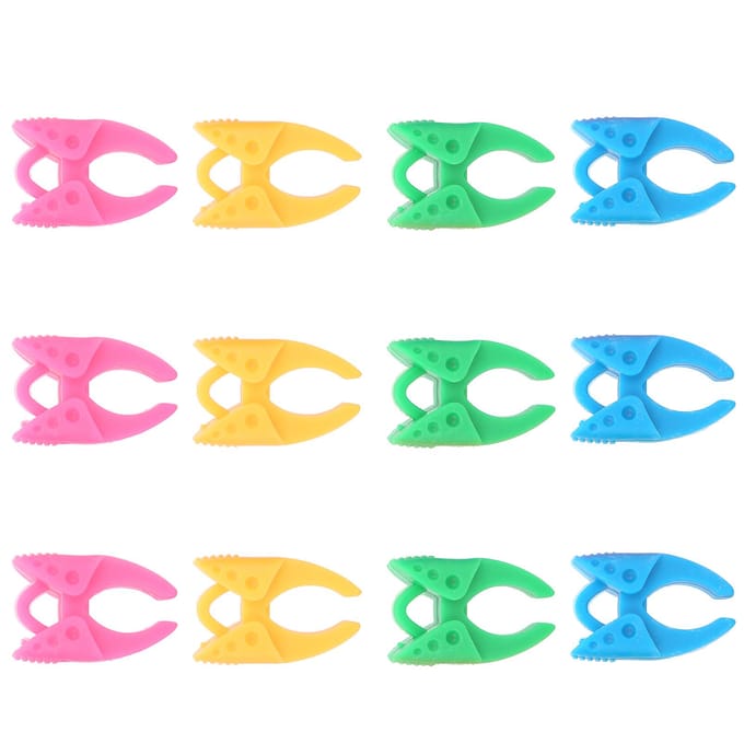 12 stuks Siliconen Spoelklemhouder Spoel Spoel Draadclip Naaigereedschap Accessoires green