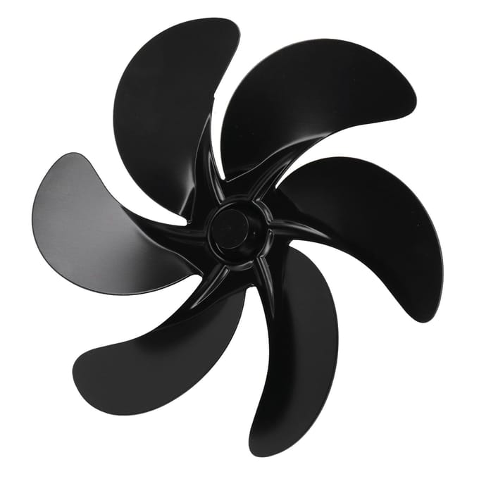 6 Bladen Openhaard Ventilatorblad Vervanging Universeel Aluminiumlegering Ventilatorblad Kachelventilator Accessoires black