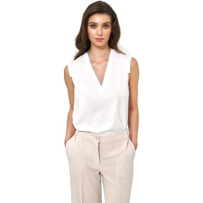 Mouwloze viscose blouse voor dames Nife