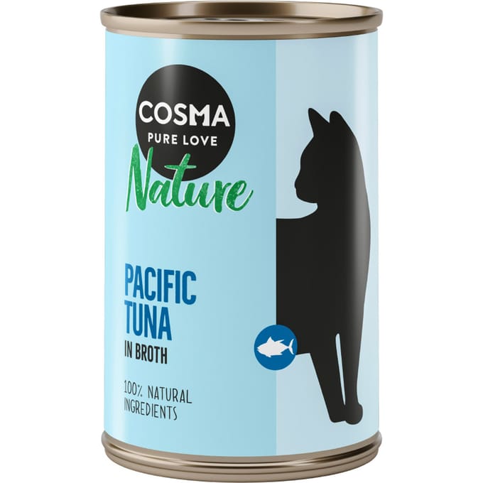 24x140g Pacifische Tonijn Cosma Nature Kattenvoer nat
