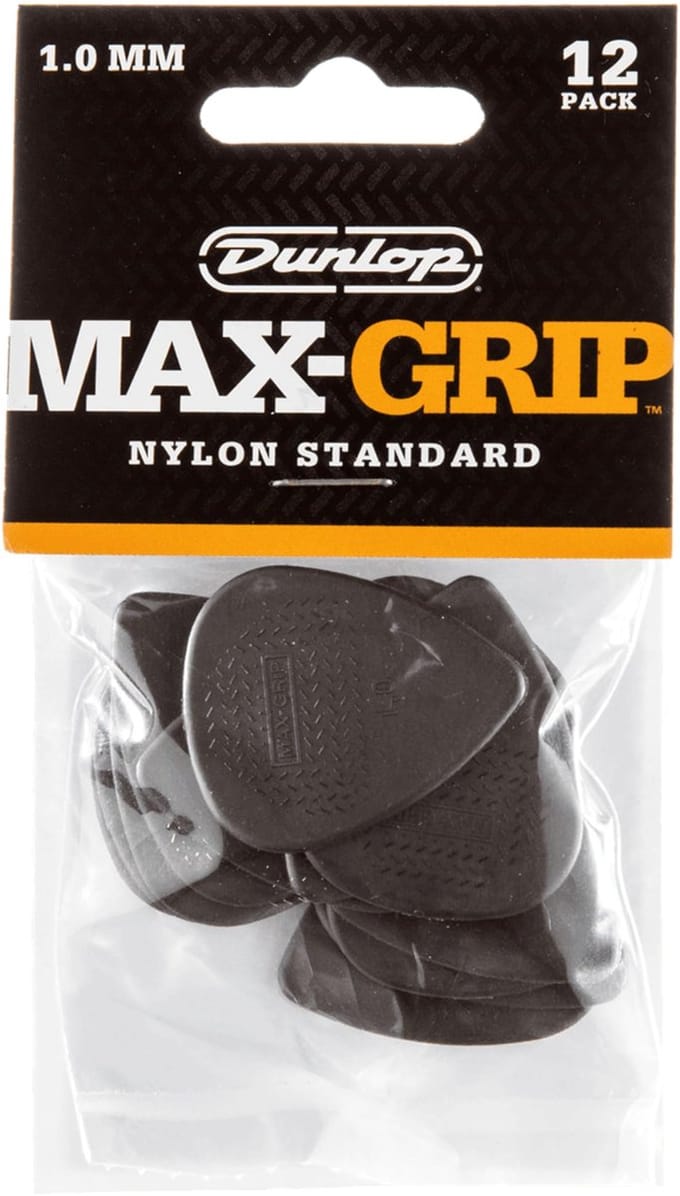 Dunlop 449P100 Max Grip Plectrum 1.00mm 12-Pack - Plectra, zakje met 12 stuks
