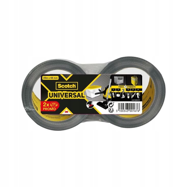 Scotch Universele Reparatietape Zilver - 48mm x 50m (2x25m)