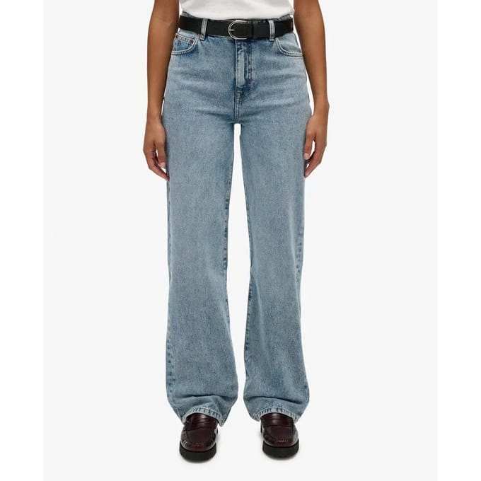 Hoge taille bio katoen jeans voor vrouwen Superdry