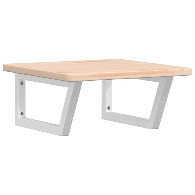 vidaXL - Badkamer - wandschap - staal - en - massief - eikenhout