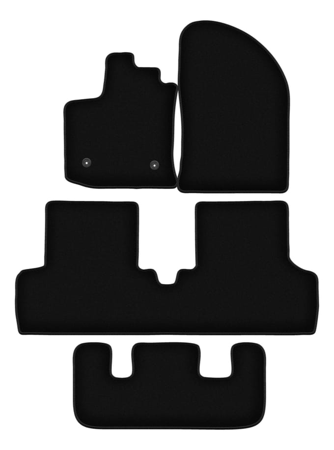 BASIC zwarte veloursmatten voor: Dacia Lodgy 7-zitter (2012-)