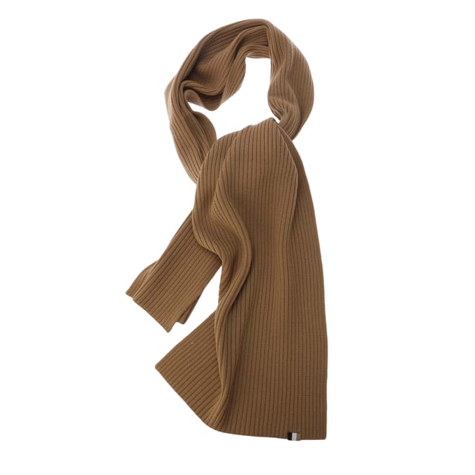 Boss Lyarana geribbelde sjaal voor volwassenen (Medium Beige)