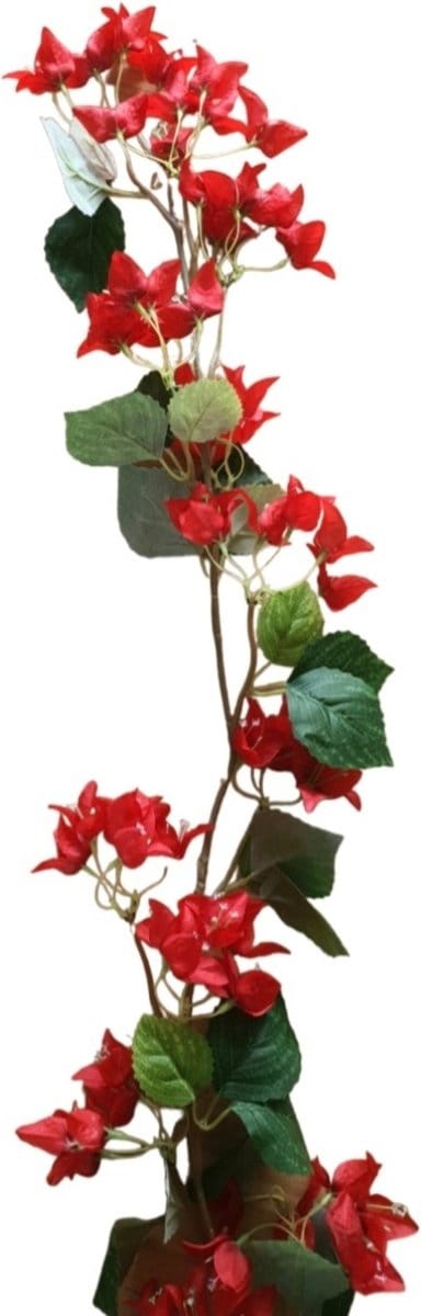 Mica Decorations Bougainvillea Kunstslinger/Guirlanda - L180 cm Rood