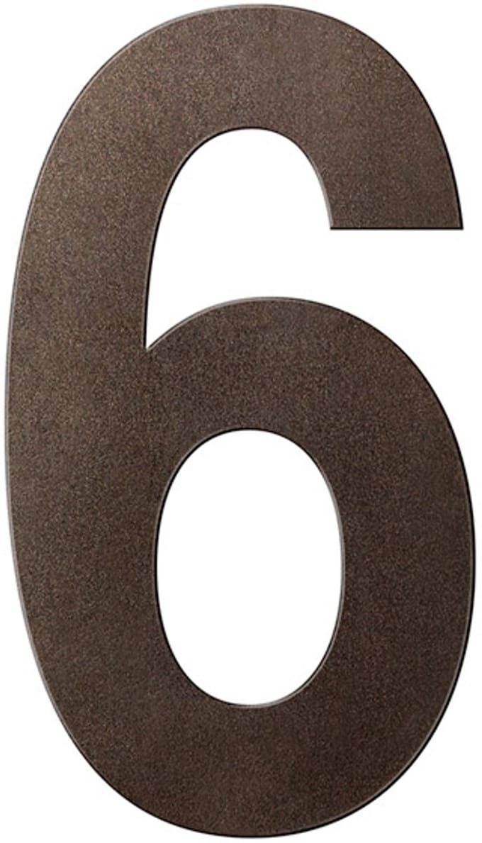 Huisnummer - Dark Brons Kleur - RVS - GPF - Dark blend 6 L, 200 mm