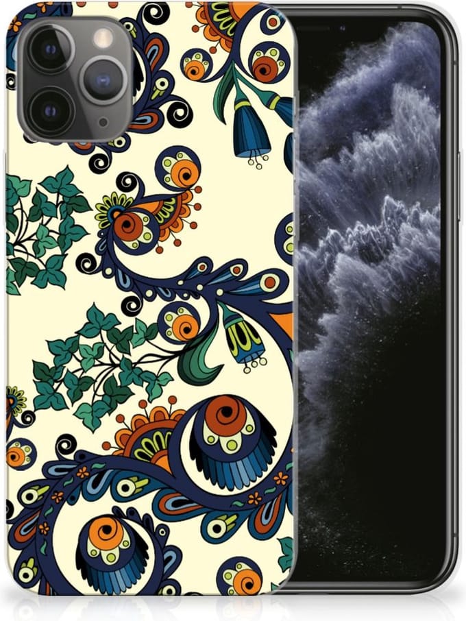 Siliconen Hoesje Apple iPhone 11 Pro Barok Flower
