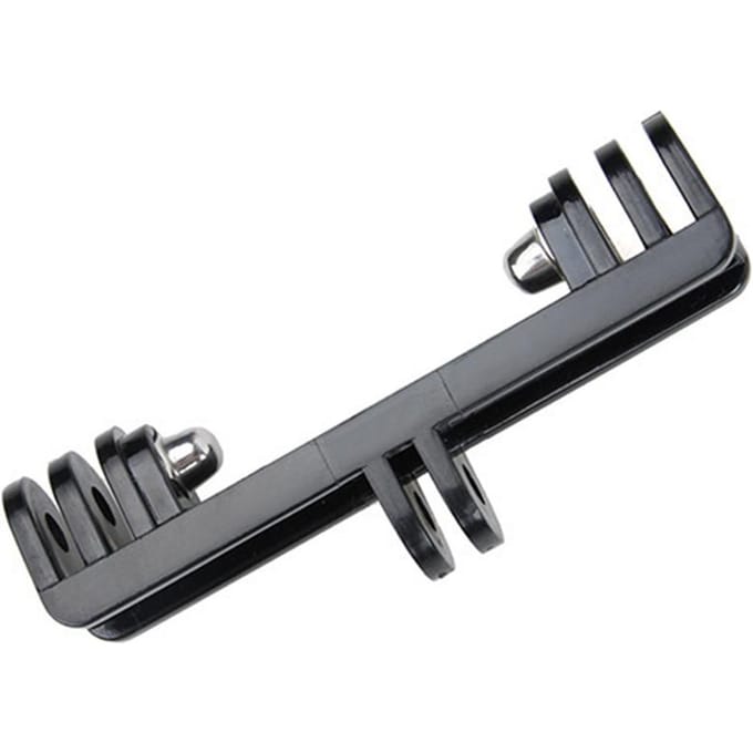 Dubbele flitsbeugeladapter Dubbele montageadapter Vervanging voor GoPro HERO4 HERO3+ zwart