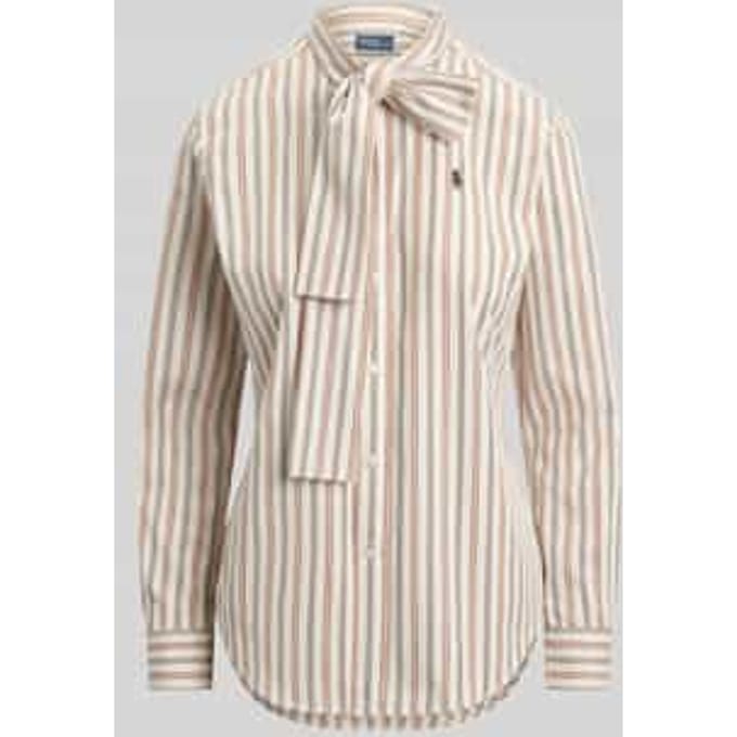 Slim fit overhemdblouse van puur katoen