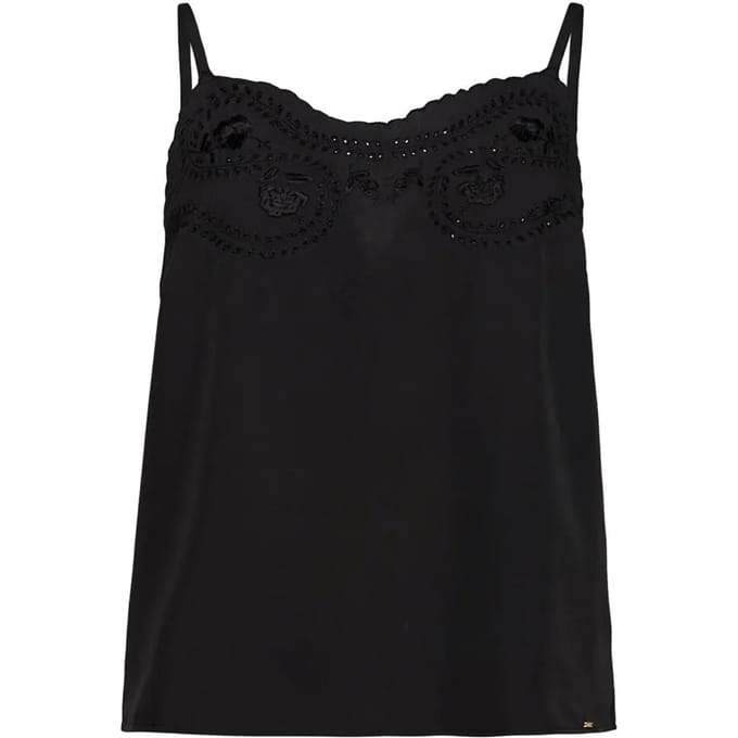 Superdry Studios Upspec Cami Mouwloze Blouse Zwart M Vrouw