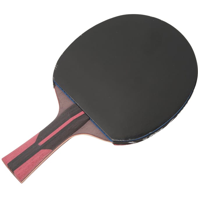 Tafeltennisbat Pingpongpeddel 7-laags Houten Basisplaat Lang Handvat Shakehand Grip Racket black