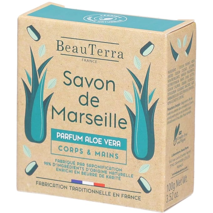 BeauTerra Marseille Solid Soap Aloe Vera 100 g