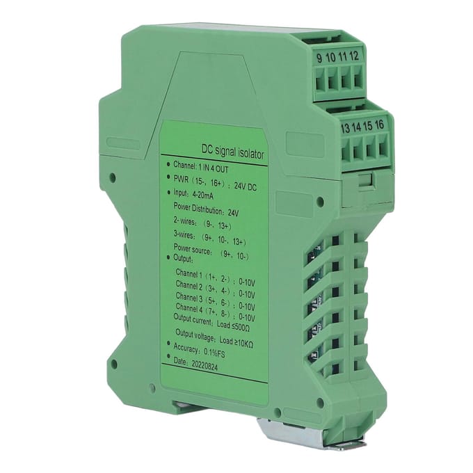 DC Stroomsignaal Isolator 1 In 4 Uit PLC Zender Conditioner voor Printplaat 0 10V