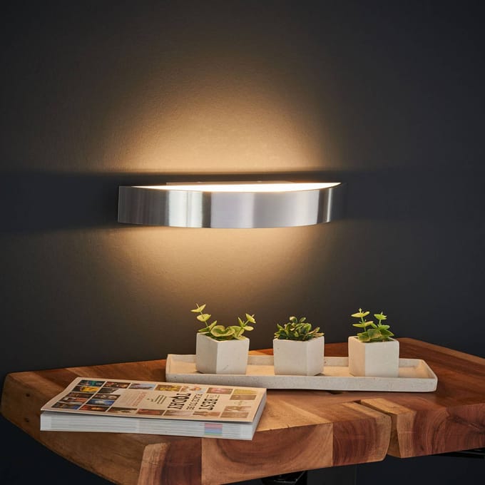 Helestra Yona LED wandlamp, aluminium, 37,5 cm