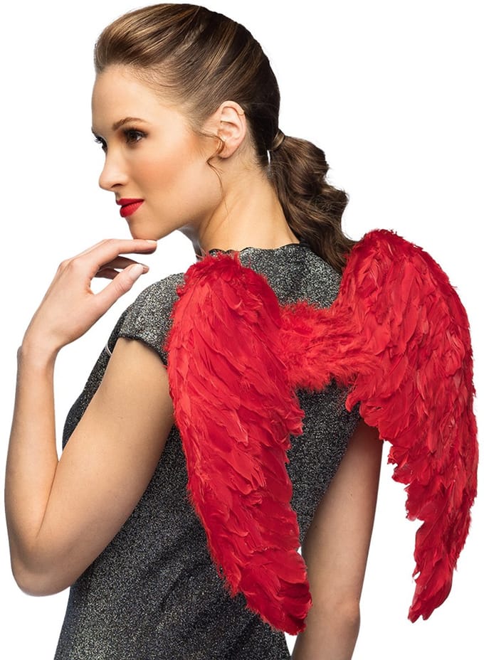 Boland - Vleugels engel Elysia rood Rood - Volwassenen - Vrouwen - Engel - Godin - Fantasy