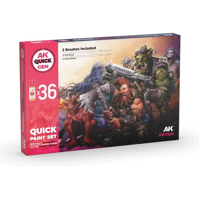 Verf met kwast AK Interactive Quick Gen (x36)