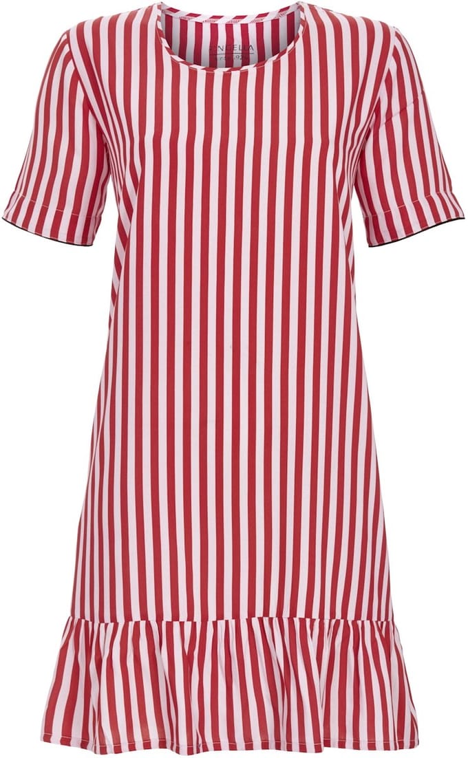 Roze rood gestreept nachthemd - Rood - Maat - 38