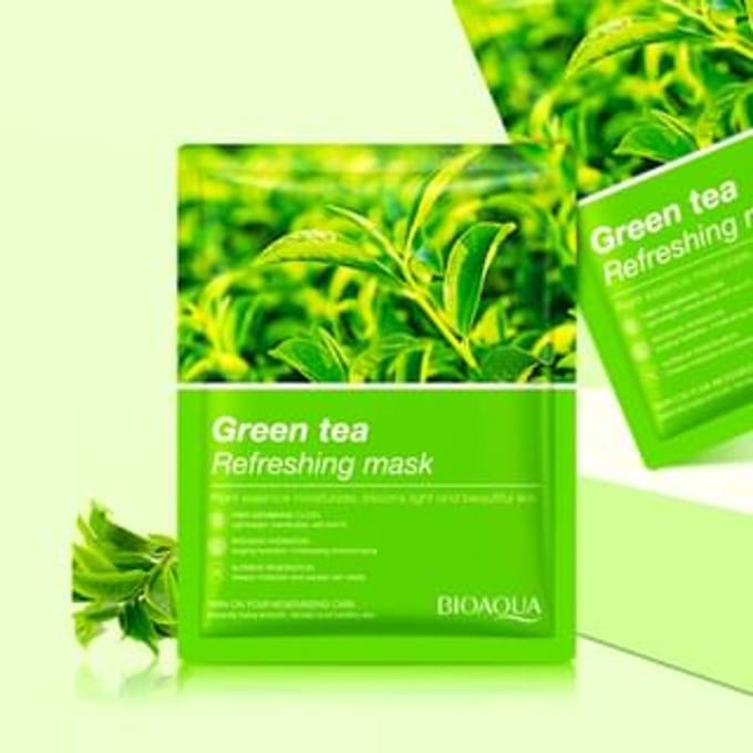 BIOAQUA - Brightening / Moisturizing / Soothing Plant-based Facial Sheet Mask - 8 Types #Green Tea - 1 pcs
