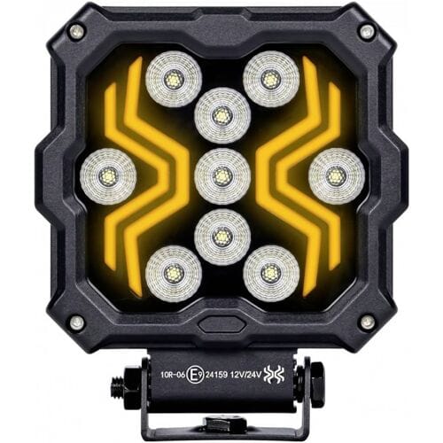 werklamp x-spider 2 - bouwlamp 9x led + positieverlichting - werklicht - ledlamp - lamp