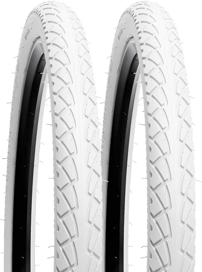 Fietsbanden Set - Wiel Rubber - Weggebruik - Universele Pasvorm - 26 Inch - Wit