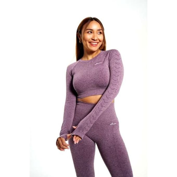 FORZA - crop top ls energy - Training top dames - Paars