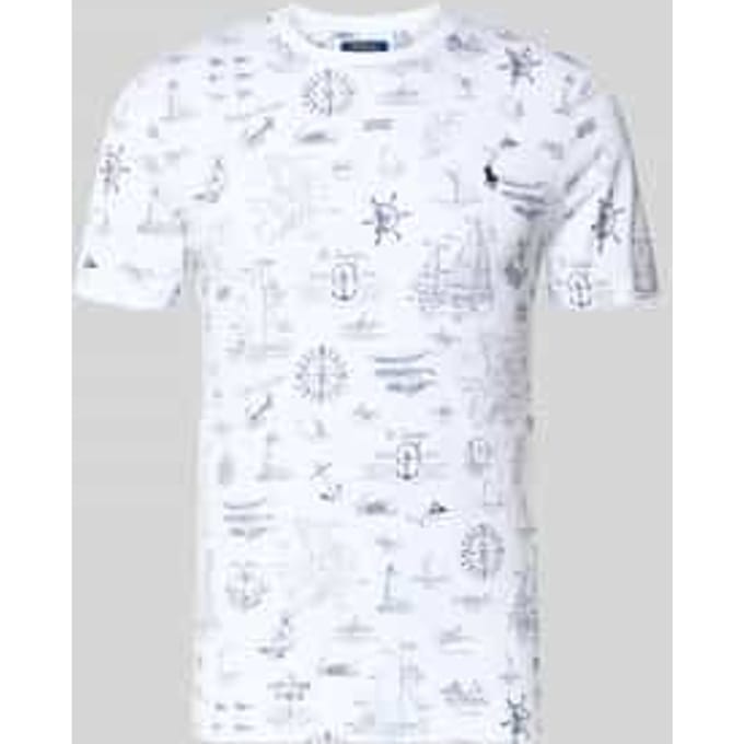 slim fit T-shirt van puur katoen
