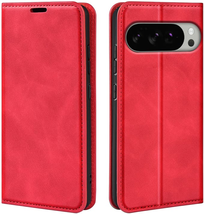 MobyDefend Hoesje - Geschikt voor Google Pixel 10 Pro XL - Luxe Wallet Bookcase (Magnetische Sluiting) - Rood
