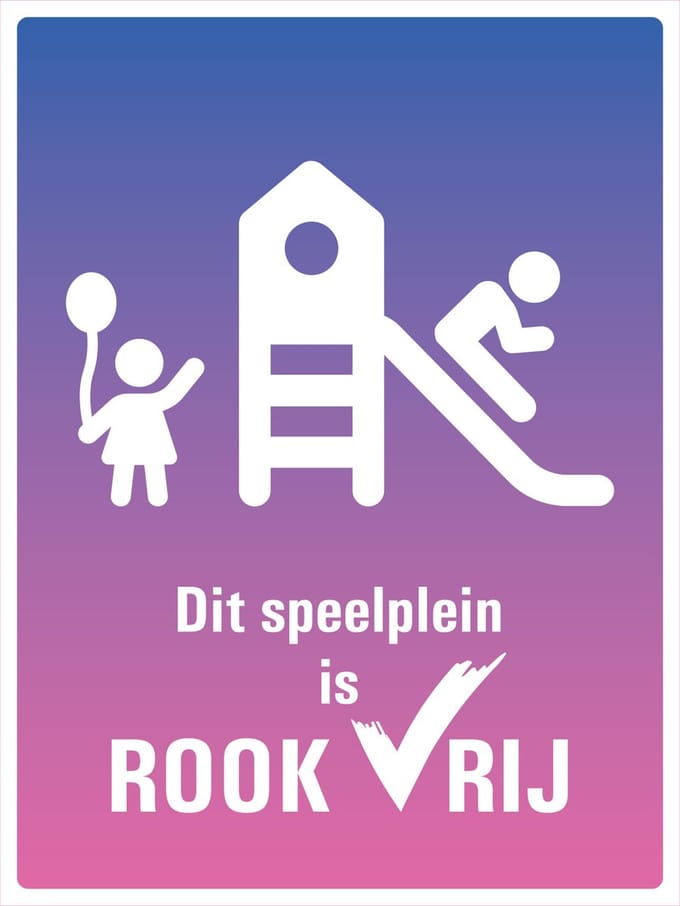 Rookvrij speelplein sticker 400 x 300 mm