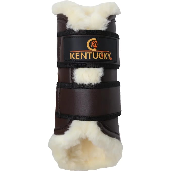 Kentucky Horsewear - Turnout Boots Leather - Bruin - Front - Maat Full