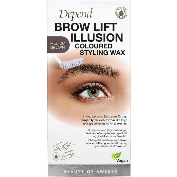 Depend Cosmetic - Perfect Eye Brow Lift Illusion Coloured Styling Wax Medium Brown - 5g