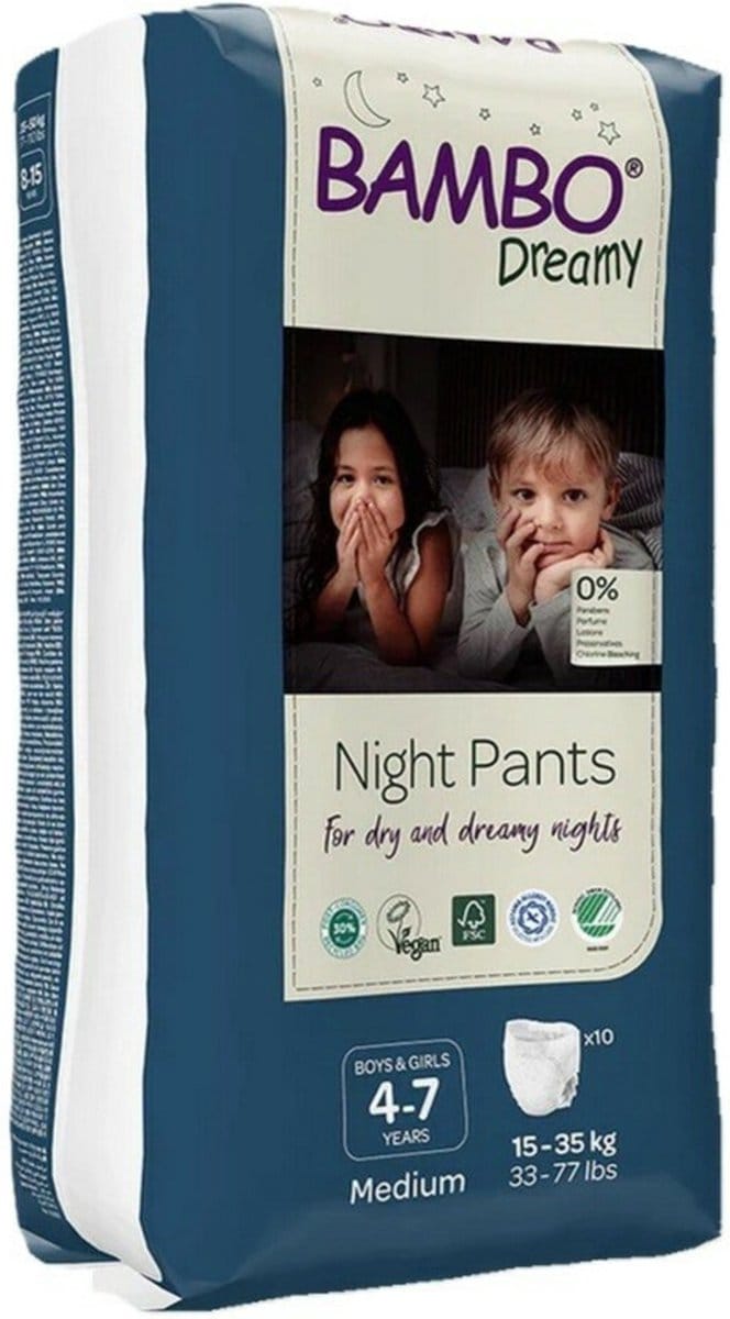 Bambo Nature Bambo Dreamy Nachtluierbroekjes 4 -7 jaar Unisex 10 stuks