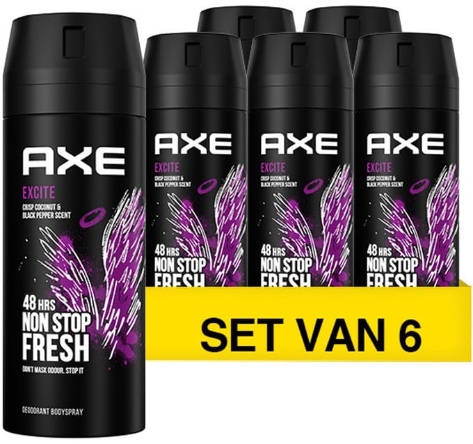Axe Excite - 6 x 150 ml - Deodorant Spray