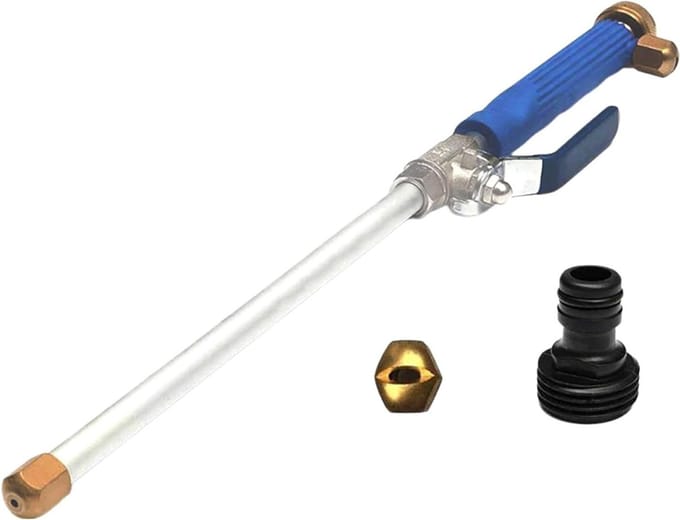 Hogedrukreiniger Staaf - Sproeiapparaat Tuinslang - Auto Ramen Wassen - Instelbare Waterstroom - 45 cm Lengte - Blauw