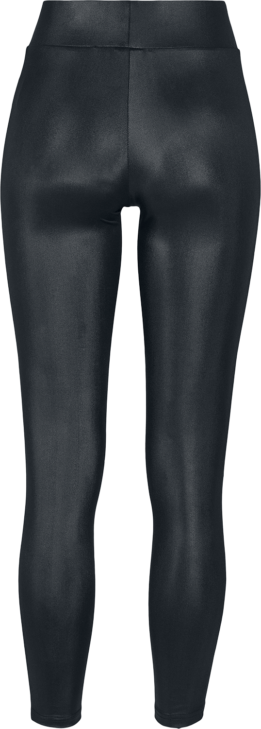 Urban Classics Imitation Leather Dames Legging - zwart - L