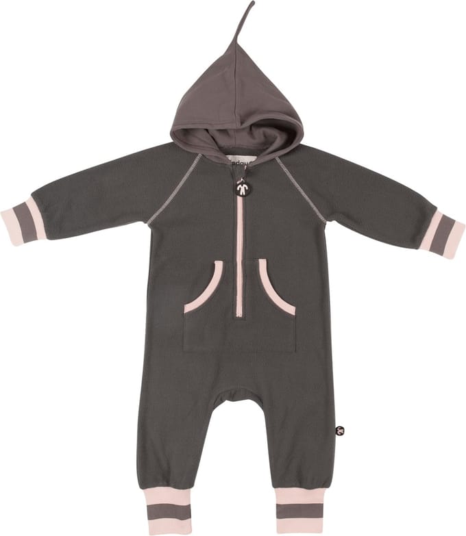 Ducksday - onesie - fleece - unisex - Grijs - maat 74-80