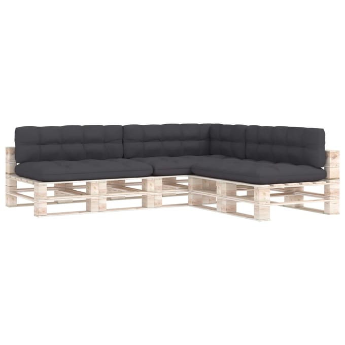 vidaXL - Bankkussens - pallet - 7 - st - antraciet