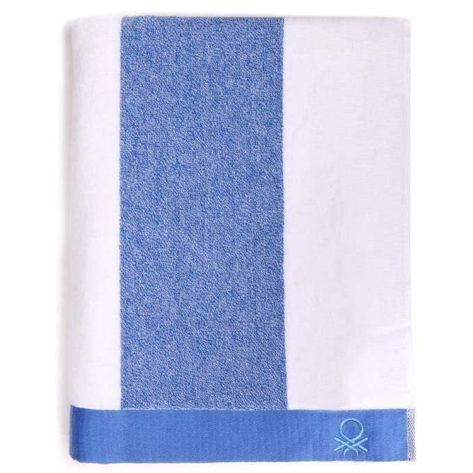 Serviette de plage - CASA BENETTON - 90x160 CM - 100% coton - 450 g/m2 - Douceur exceptionnelle bleu