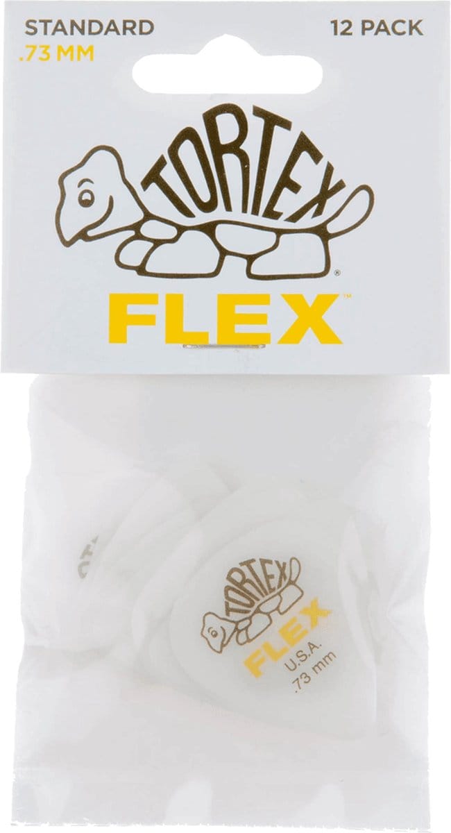 Dunlop 428P73 Tortex Flex Standard Plectrum 0.73mm 12-Pack - Plectra, zakje met 12 stuks