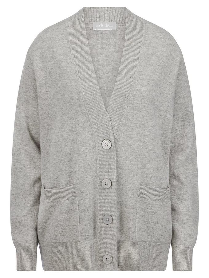 Vest 100% kasjmier Van include grijs