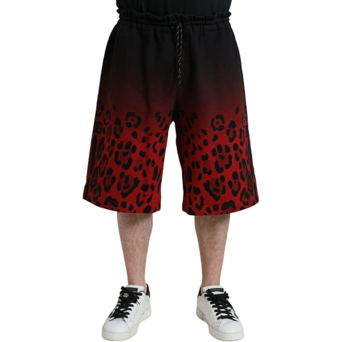 Gradiënt Luipaardprint Sweatshorts