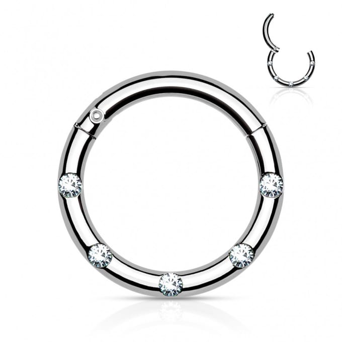 Piercing PVD 5 Flush Petite 1.2x8 - wit - LMPiercings