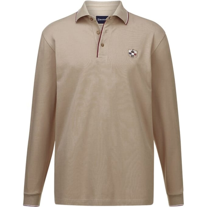 Babista herren Poloshirt Met Lange Mouwen - 54 - beige - Plus Size